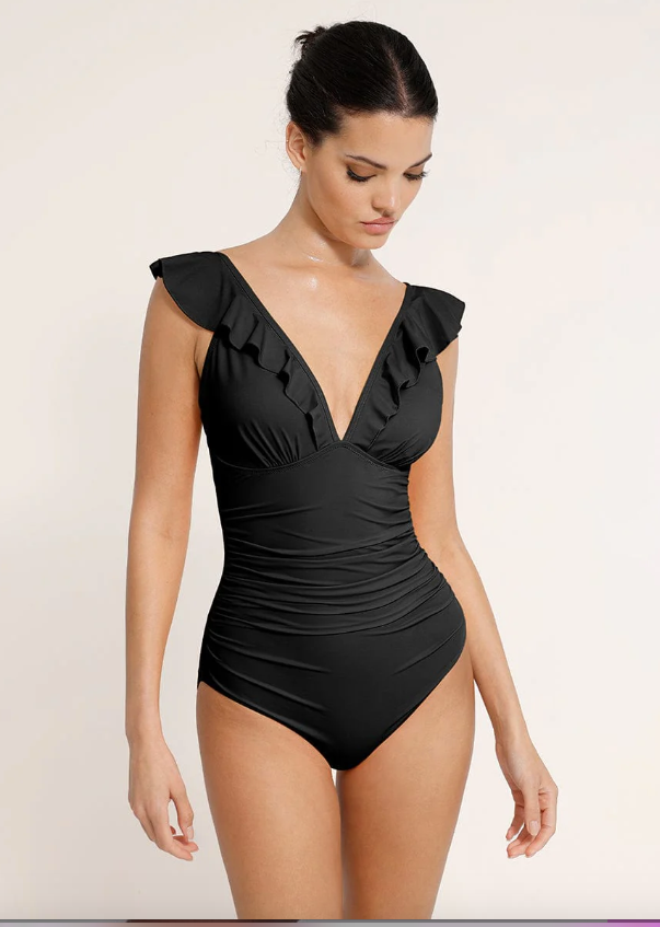 XK Ruffled Waist Training Swim Suit